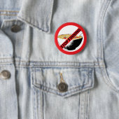 STOPPEN MET HET VINDEN VAN SHARKS RONDE BUTTON 5,7 CM (In situ)