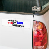 stoppen met illegale immigratie bumpersticker (Op Truck)