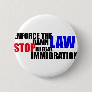 stoppen met illegale immigratie ronde button 5,7 cm