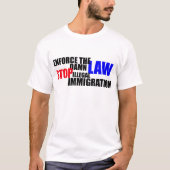 stoppen met illegale immigratie t-shirt (Voorkant)