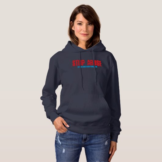Stoppen met misbruik hoodie (Voorkant volledig)