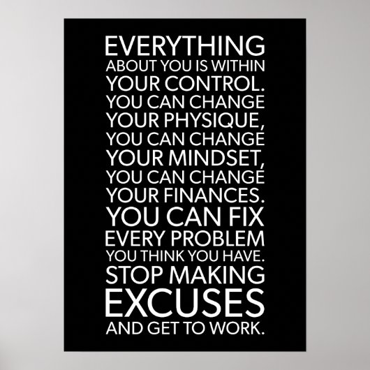 Stoppen met overschrijvingen - Motivatie succes Poster (Voorkant)