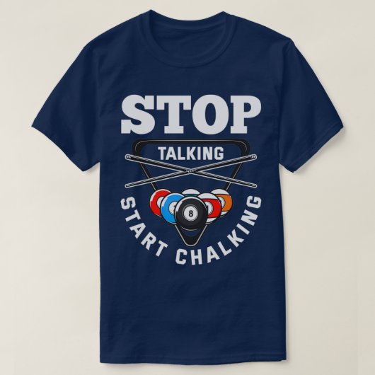 Stoppen met praten Startknipperen van poolafspeeln T-shirt (Design voorkant)