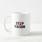 stoppen met racisme koffiemok (Links)