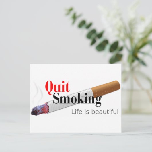 Stoppen met roken briefkaart (Staand voorkant)