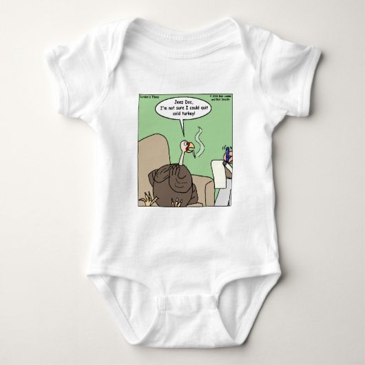 Stoppen met Roken Cold Turkey Grappige Cadeaus & T Romper (Voorkant)