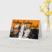 Stoppen met roken is moeilijk - Wenskaart Kaart (Gele Bloem)