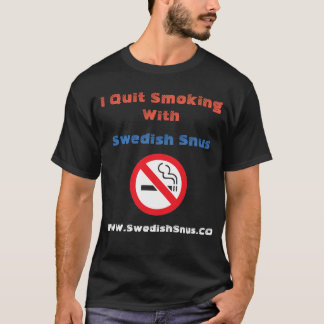 Stoppen met roken met Zweedse snus T-shirt