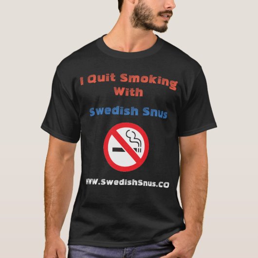 Stoppen met roken met Zweedse snus T-shirt (Voorkant)