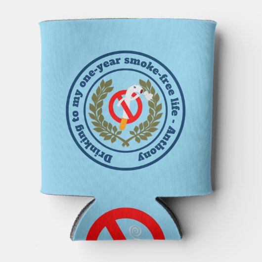 Stoppen met roken milestone-beloning blikjeskoeler (Voorkant)