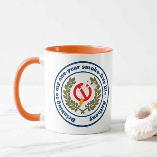 Stoppen met roken milestone-beloning mok (Met donut)