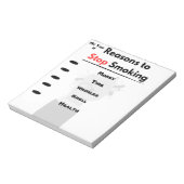 Stoppen met roken Motivatie Aangepaste redenen Notitieblok (Linkerzijde)