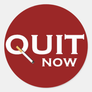 Stoppen met roken ronde sticker