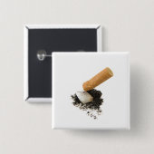 Stoppen met roken vierkante button 5,1 cm (Voorkant /achterkant)