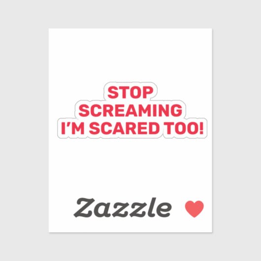 Stoppen met screenen Ik ben te rood met tekst Sticker (Vel)