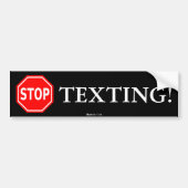 Stoppen met sms-Bumpersticker Bumpersticker (Voorkant)