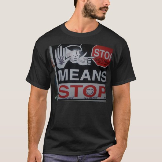 stoppen met snitchin t-shirt (Voorkant)
