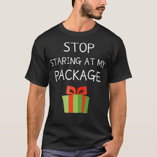 Stoppen met staren op mijn pakket t-shirt (Voorkant)