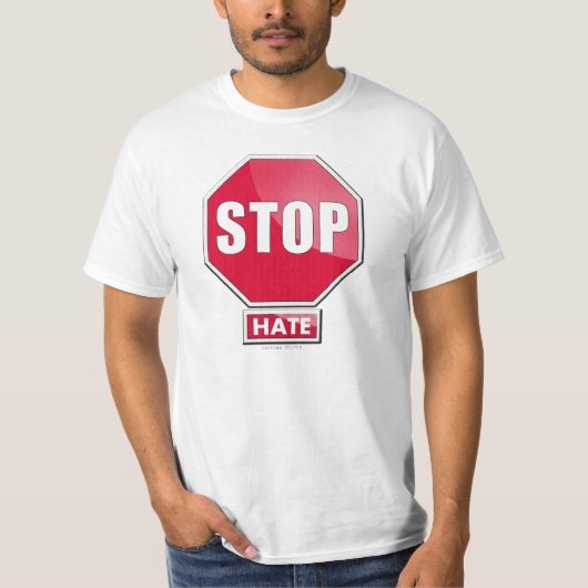 Stoppen met T-shirt "Stop Hate" (Voorkant)