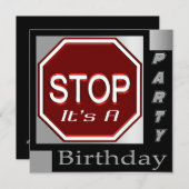 Stoppen met tekenen Gepersonaliseerd op uitnodigin Kaart (Voorkant / Achterkant)