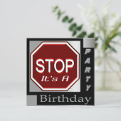 Stoppen met tekenen Gepersonaliseerd op uitnodigin Kaart (Staand voorkant)