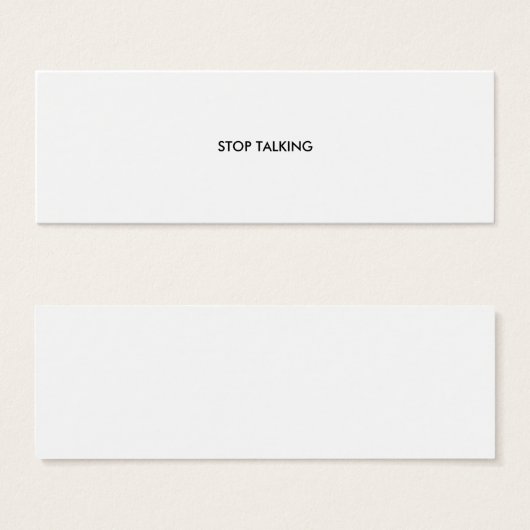 STOPPEN MINI VISITEKAARTJES (Voorkant /achterkant)