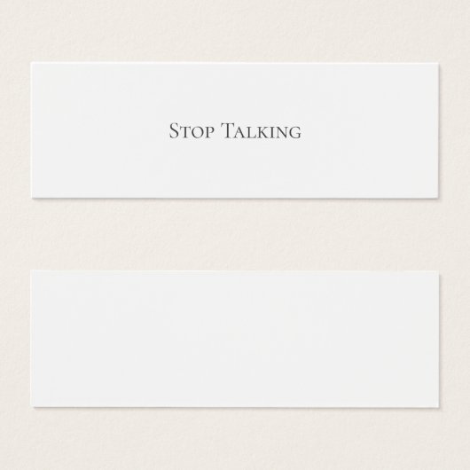 STOPPEN MINI VISITEKAARTJES (Voorkant /achterkant)