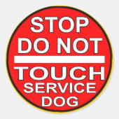 Stoppen - Niet aanraken Ronde Sticker (Voorkant)