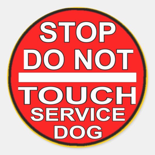 Stoppen - Niet aanraken Ronde Sticker (Voorkant)