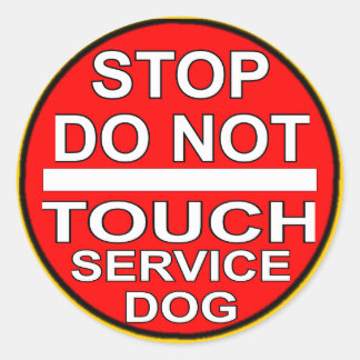 Stoppen - Niet aanraken Ronde Sticker