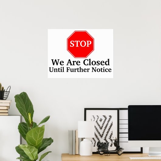 Stoppen Poster (Thuiskantoor)