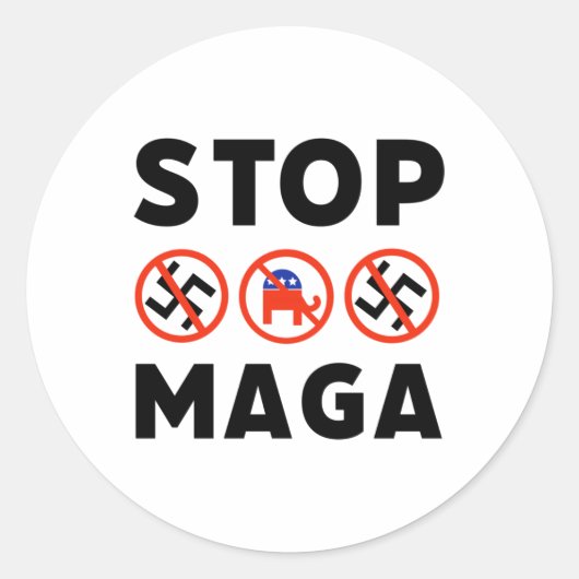 Stoppen Ronde Sticker (Voorkant)