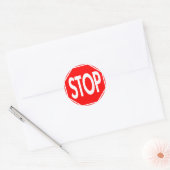 Stoppen Ronde Sticker (Envelop)