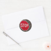 Stoppen Ronde Sticker (Envelop)