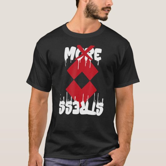 Stoppen Stress stoppen met denken stoppen met over T-shirt (Voorkant)