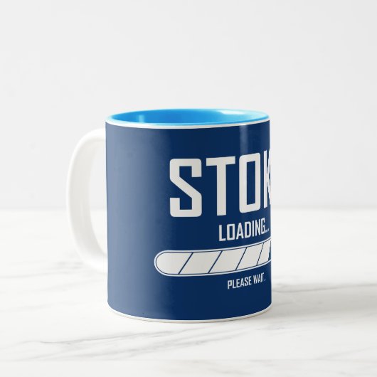 Stoppen Tweekleurige Koffiemok (Voorkant links)