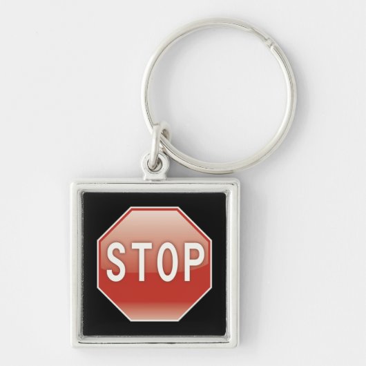 Stoppen | verkeerstekens sleutelhanger (Voorkant)