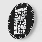 Stoppers winnen nooit, maar ze krijgen meer slaap  grote klok (Hoek)