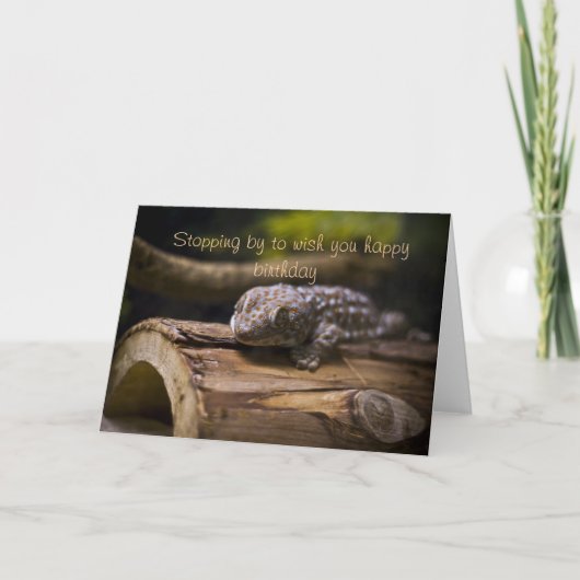 Stopping by, Birthday wishes Card Kaart (Voorkant)