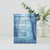 Stopping By The Woods by: Robert Frost Briefkaart (Staand voorkant)