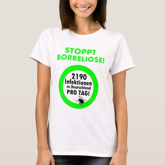 Stoppt Borreliose T-shirt (Voorkant)
