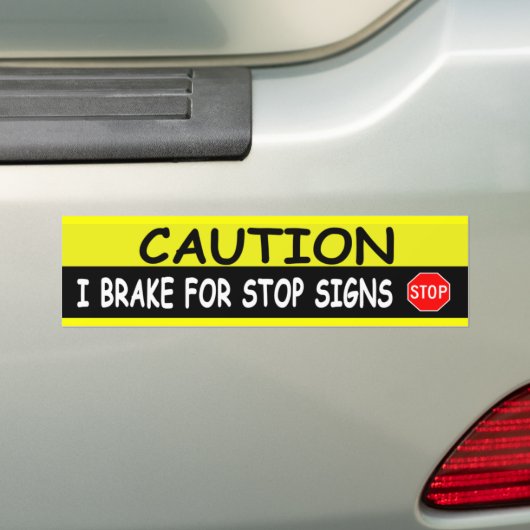 STOPSIGNALEN BUMPERSTICKER (Op auto)