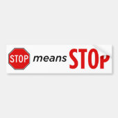 Stopstand II Bumpersticker (Voorkant)