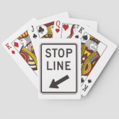 Stopstreep Wegbord Pokerkaarten (Achterkant)