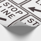 Stopstreep wegwijzer cadeaupapier