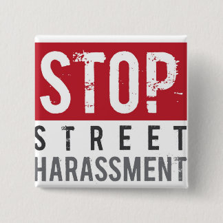 StopStreetHarassmentButton Vierkante Button 5,1 Cm