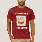 STOPT HET SHIRT VIRUS MANNEN RED UIT (Voorkant)