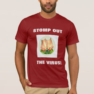STOPT HET SHIRT VIRUS MANNEN RED UIT