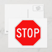  stopteken briefkaart (Voorkant / Achterkant)