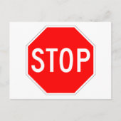  stopteken briefkaart (Voorkant)